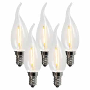 5er-Set E14 LED-Lampen C35T 1W 100LM 2200K