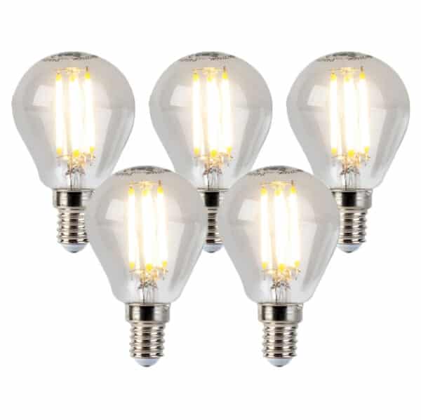 5er Set E14 dimmbare LED Glühlampen 5W 470lm 2700K