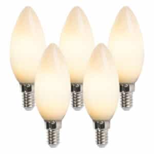 5er-Set LED-Kerzenlampe E14 2W 180 Lumen 2350K nicht dimmbar