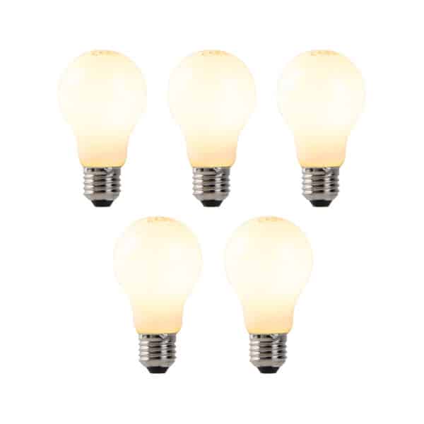5er-Set dimmbare E27 LED-Lampen Opalglas 7W 806 lm 2200K