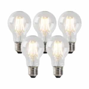 Set mit 5 dimmbaren E27 LED-Lampen Klarglas 4W 320 lm 2200K