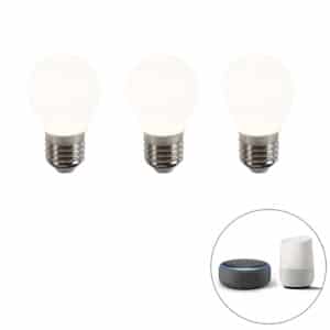 Set mit 3 intelligenten E27 dimmbaren LED-Lampen P45 4