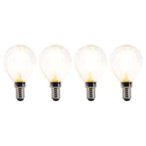 Set mit 4 dimmbaren E14-LED-Lampen P45 klar 3W 250 lm 2700K