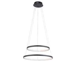 Moderne Ringpendelleuchte Anthrazit inkl. LED dimmbar - Anella Duo