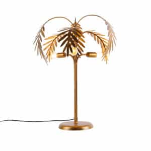 Art Deco Tischlampe Gold 3-Licht - Botanica