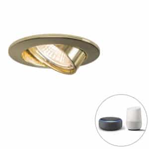 Smart Einbau Spot Gold kippbar inkl. Wifi GU10 - Edu