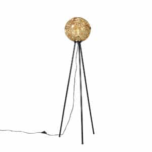 Art Deco Stativ-Stehlampe Gold - Maro