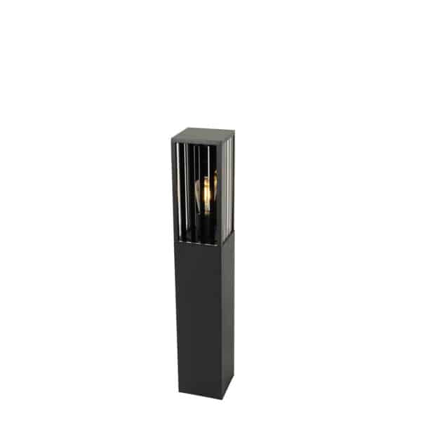 Moderne stehende Außenleuchte schwarz mit Rauch 80 cm IP44 - Dijon