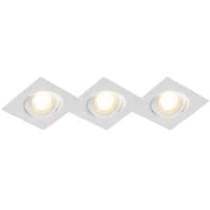 3er Set Einbaustrahler weiß inkl. LED 3-stufig dimmbar - Miu