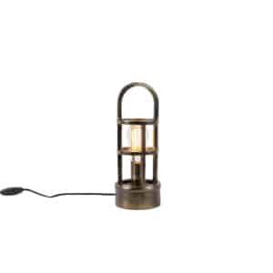 Art Deco Tischlampe Bronze 35 cm - Kevie